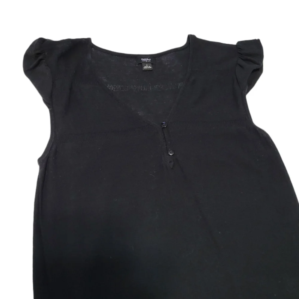 Mossimo Women's Vintage Size Small Fairy Grunge Top with Cap Sleeves Black